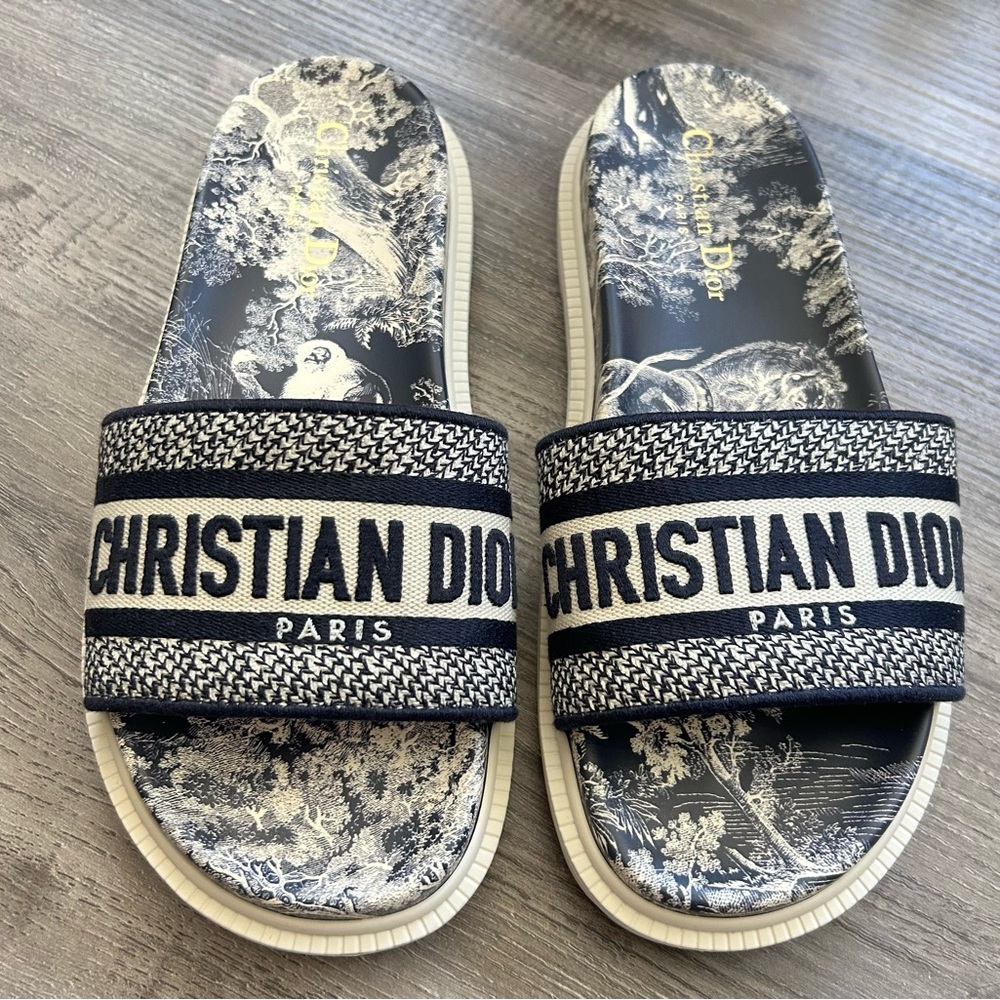 Dior Dway Toile De Jouy Slide